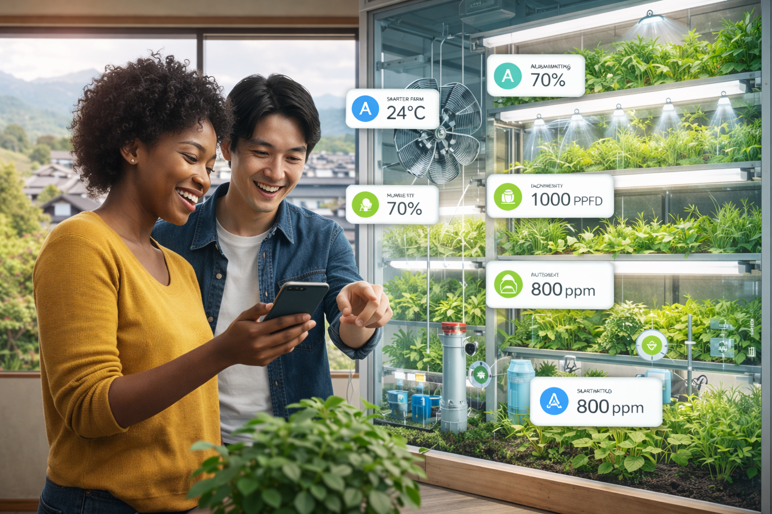 Remote Smart Farm Operation with AI Actuations